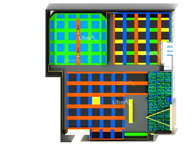 Large Trampoline Park Design