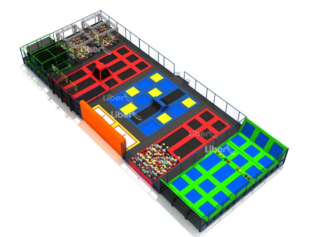 Large Amusment Park Indoor Trampoline Park Design