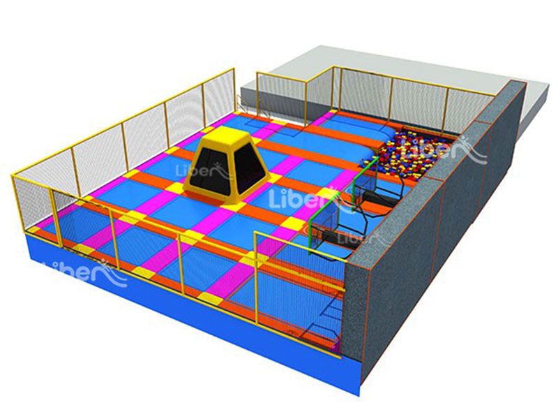  Rectangular Kids Indoor Trampoline with Foam Pit