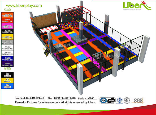  200 Square Meter Shopping Center Indoor Trampoline Producer In China