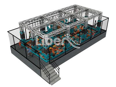 Liben Indoor Trampoline Park Ninja Warrior Obstacle Course For Kids